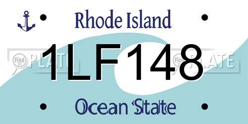 1LF148 Rhode Island License Plate