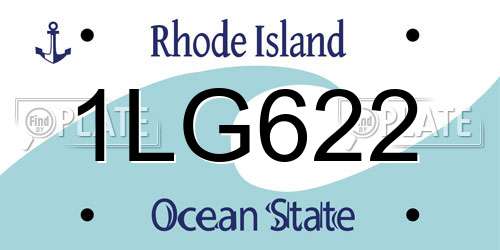 1LG622 Rhode Island License Plate