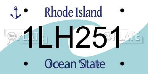 1LH251 Rhode Island License Plate