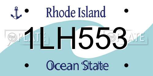 1LH553 Rhode Island License Plate