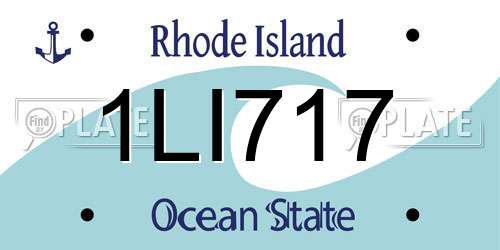 1LI717 Rhode Island License Plate