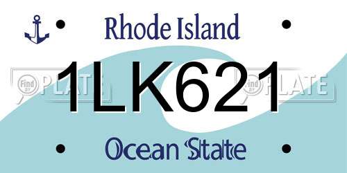 1LK621 Rhode Island License Plate