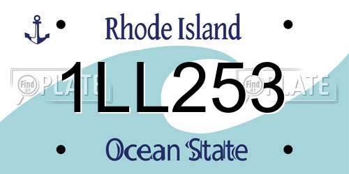 1LL253 Rhode Island License Plate