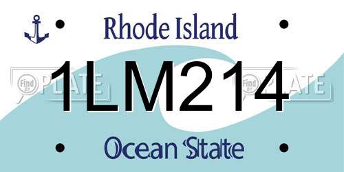 1LM214 Rhode Island License Plate