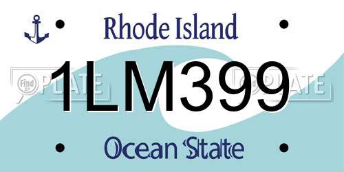 1LM399 Rhode Island License Plate