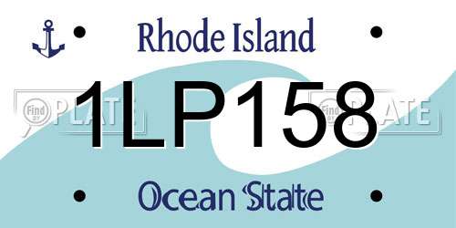 1LP158 Rhode Island License Plate