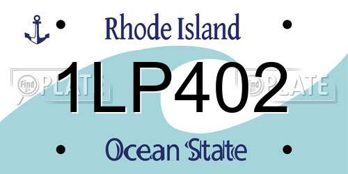1LP402 Rhode Island License Plate
