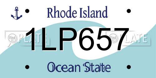 1LP657 Rhode Island License Plate