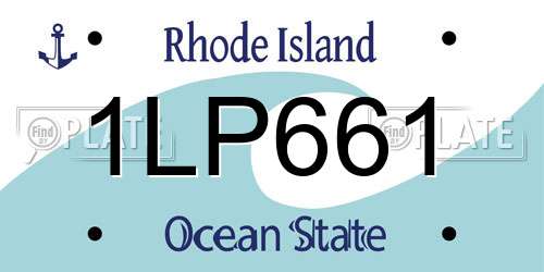 1LP661 Rhode Island License Plate