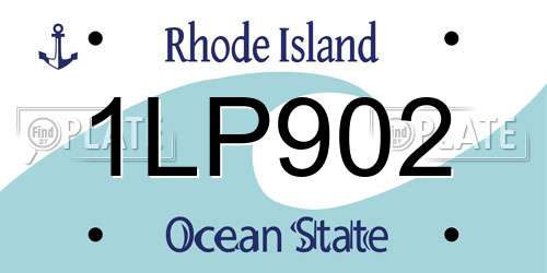 1LP902 Rhode Island License Plate