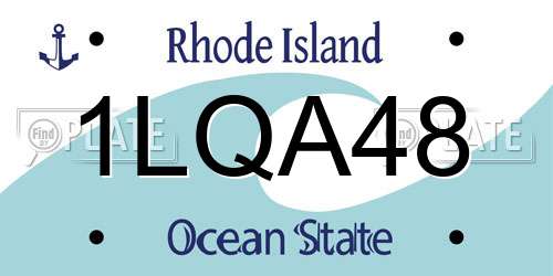 1LQA48 Rhode Island License Plate