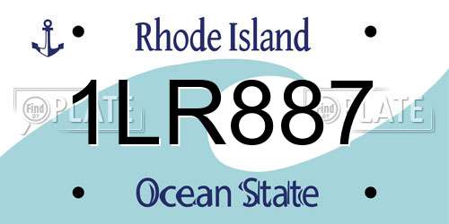 1LR887 Rhode Island License Plate