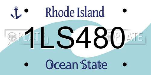 1LS480 Rhode Island License Plate