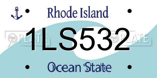 1LS532 Rhode Island License Plate