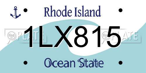 1LX815 Rhode Island License Plate