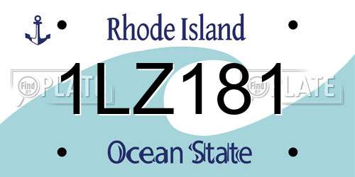 1LZ181 Rhode Island License Plate