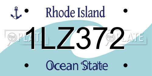 1LZ372 Rhode Island License Plate