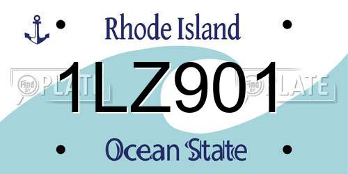 1LZ901 Rhode Island License Plate