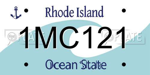 1MC121 Rhode Island License Plate