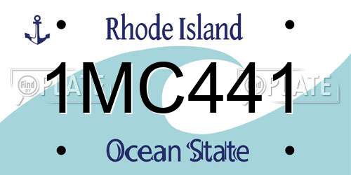1MC441 Rhode Island License Plate
