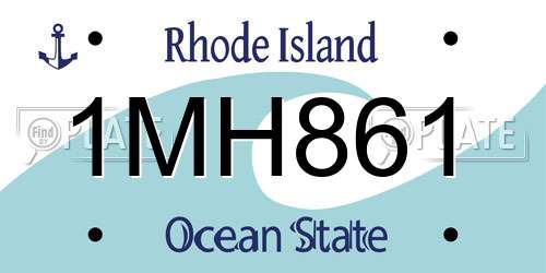 1MH861 Rhode Island License Plate