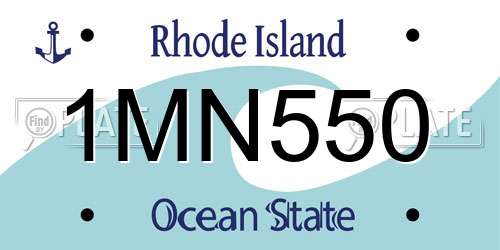 1MN550 Rhode Island License Plate