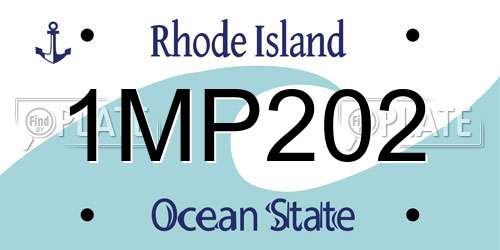 1MP202 Rhode Island License Plate