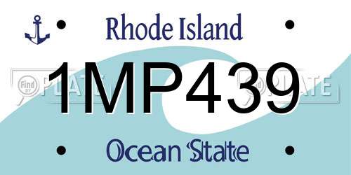 1MP439 Rhode Island License Plate