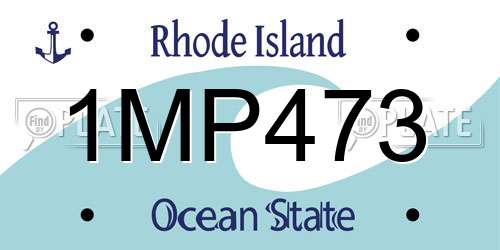 1MP473 Rhode Island License Plate