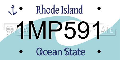 1MP591 Rhode Island License Plate