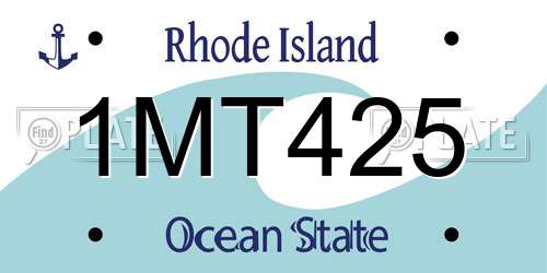1MT425 Rhode Island License Plate