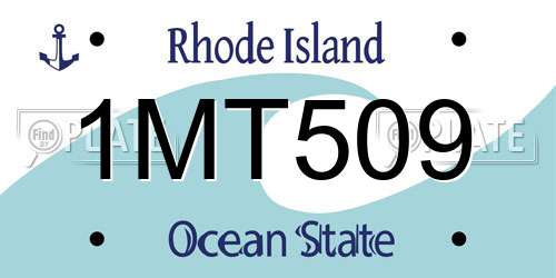 1MT509 Rhode Island License Plate