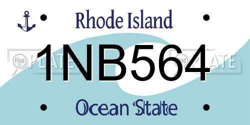 1NB564 Rhode Island License Plate