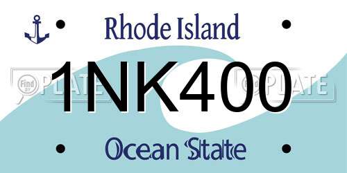 1NK400 Rhode Island License Plate