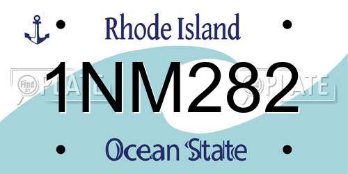 1NM282 Rhode Island License Plate