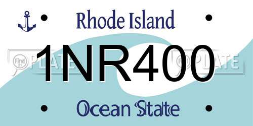 1NR400 Rhode Island License Plate