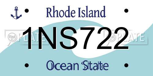 1NS722 Rhode Island License Plate