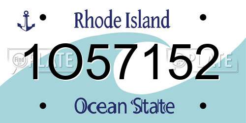 1O57152 Rhode Island License Plate