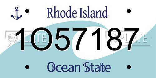 1O57187 Rhode Island License Plate