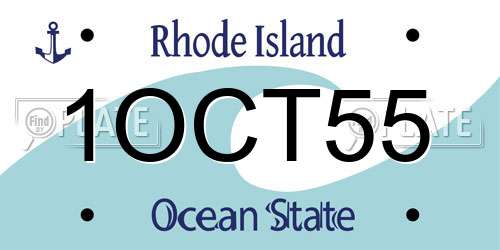 1OCT55 Rhode Island License Plate