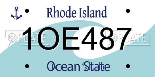 1OE487 Rhode Island License Plate