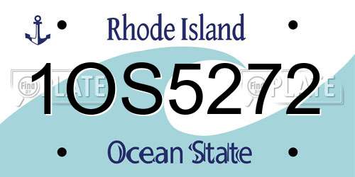 1OS5272 Rhode Island License Plate