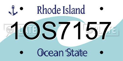 1OS7157 Rhode Island License Plate