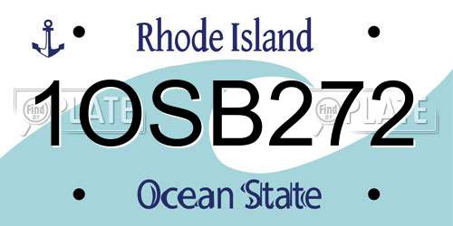 1OSB272 Rhode Island License Plate