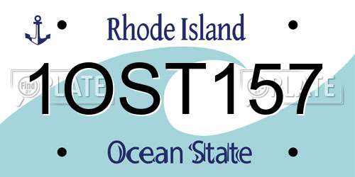 1OST157 Rhode Island License Plate