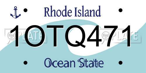 1OTQ471 Rhode Island License Plate