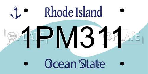1PM311 Rhode Island License Plate