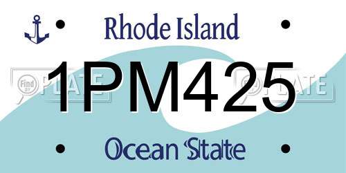 1PM425 Rhode Island License Plate
