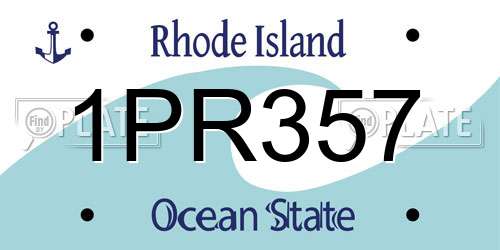 1PR357 Rhode Island License Plate