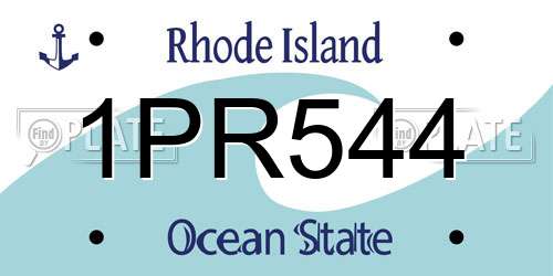 1PR544 Rhode Island License Plate